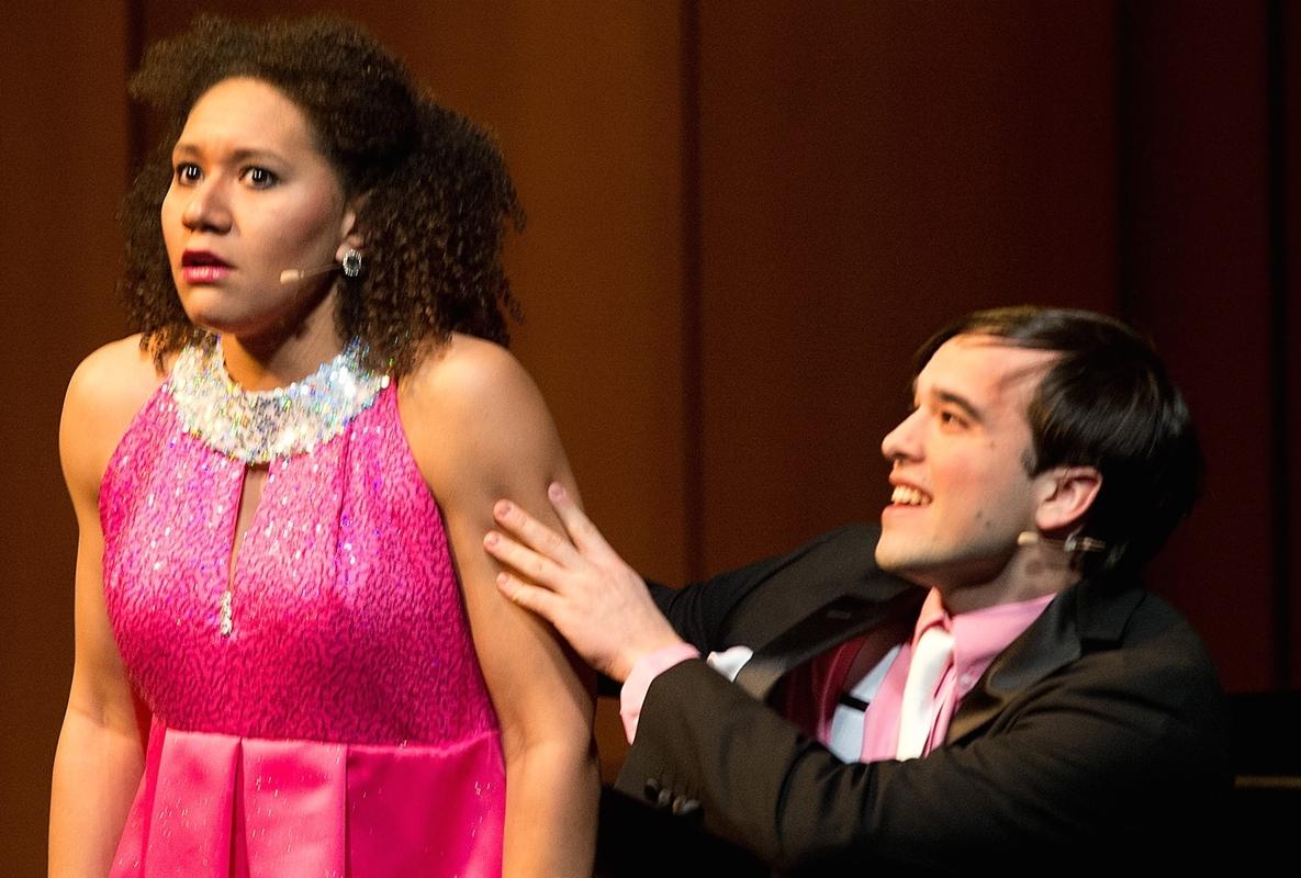 Mount Union students performing on stage in Hot and Cole